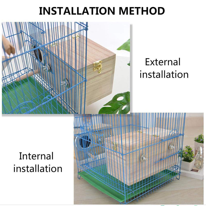 [Australia] - Tfwadmx Parakeet Nesting Box, Bird Nest Breeding Box Cage Wood House for Finch Lovebirds Cockatiel Budgie Conure Parrot, 8'' X 5'' X 5'' 