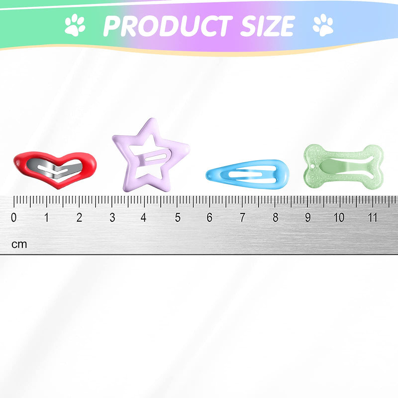 MTLEE 40 Pieces Dog Hair Clips Pet Hair Barrettes Dog Hair Accessories Clip Pet Grooming Products Small Snap Hair Clips Cute Pet Hairpin Headwear for Dog Cat Puppy Pet, 20 Pairs - PawsPlanet Australia