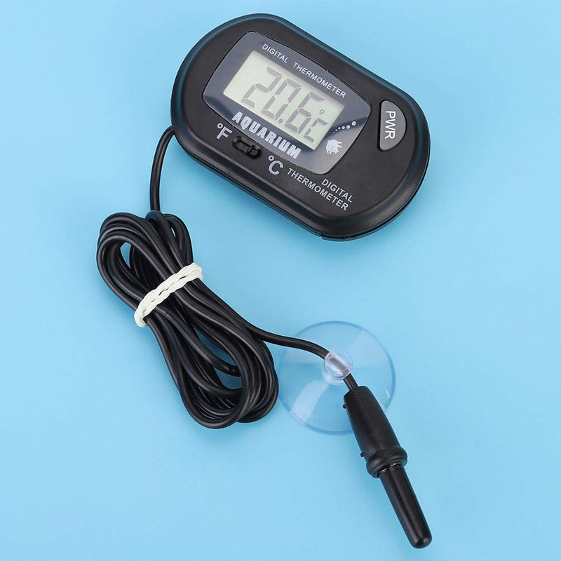 Pssopp Aquarium Thermometer Digital LCD Fish Tank Water Thermometers Reptile Terrarium Temperature Gauge for Vehicle Reptile Terrarium Fish Tank Refrigerator, -50℃∽ 70℃ - PawsPlanet Australia