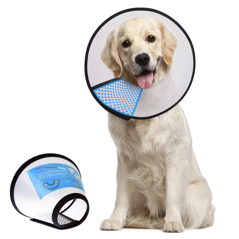 Supet collar for pets protective collar cone collars made of plastic special protection for cats small dogs M (neck circumference: 29-32 cm) M (neck circumference: 29-32 cm) white - PawsPlanet Australia