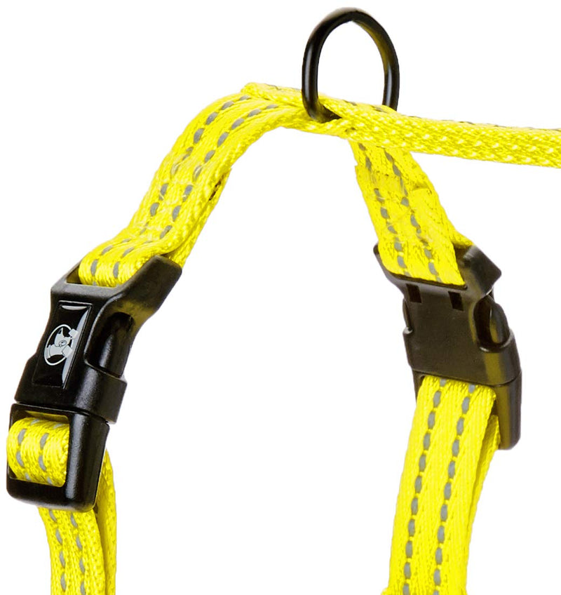 [Australia] - Alcott Visibility Dog Harness with Reflective Stitching Medium Neon Yellow 