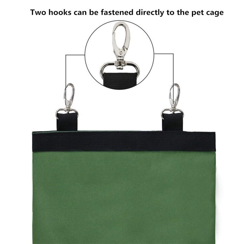 [Australia] - Rabbit Hay Feeder Bag, Guinea Pig Hay Feeder Storage, Waterproof Hanging Feeding Hay for Bunny Chinchilla Guinea Pig 600D Oxford Cloth Fabric (Green) 