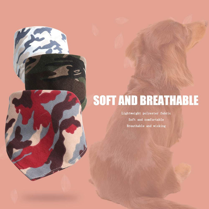 YOFASEN Adjustable Pet Saliva Towel, Camouflage Bandage Dog Collar And Bib, Bite-Resistant Cat Pet Supplies，Camouflage+Color/M-42 * 42 * 60 M-42*42*60 Camouflage+color - PawsPlanet Australia