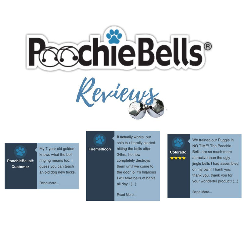 [Australia] - PoochieBells Verified Potty Training Dog Doorbells, Simple and Effective Puppy Housetraining Bell Tool with Easy, Step-by-Step Instructions Hydrangea 