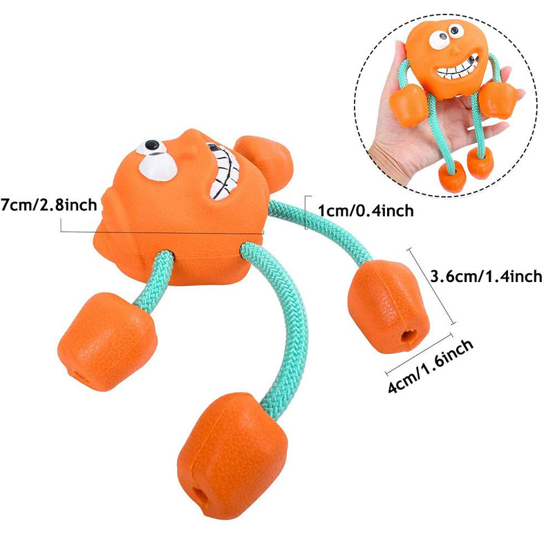 Squeaky Dog Toy, Dog Chew Toys, Pet Chew Toys, Puppy Dog Chew Toys, Dog Tug Rope Ball Toy, Multifunction Durable Rubber Interative Training Toy for Large Medium Small Dogs - PawsPlanet Australia