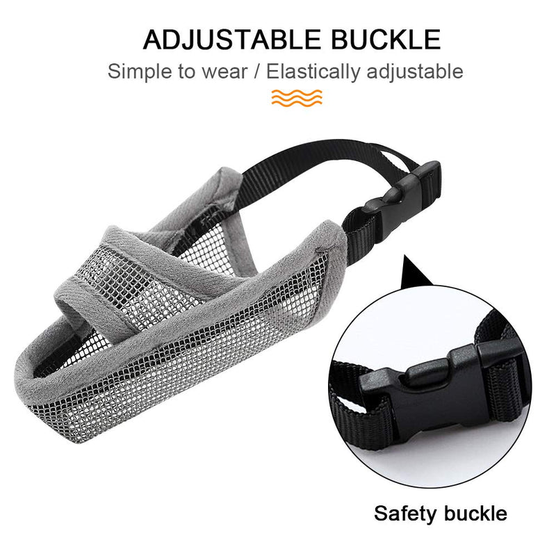 [Australia] - Dog Muzzle Anti Biting Barking Muzzles Adjustable Dog Mouth Cover For Small Medium Large Dog Breathable Drinkable Nylon Mesh Mask Muzzle Prevent Biting Barking Licking Anti Chewing Safety Protection L 