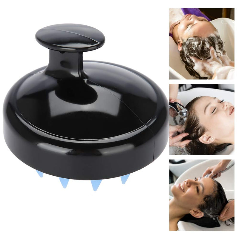 【𝐒𝐩𝐫𝐢𝐧𝐠 𝐒𝐚𝐥𝐞 𝐆𝐢𝐟𝐭】Shampoo Brush, Comfortable Convenient Scalp Scrubber, Portable Dogs For Clean Scrub Cats(black) black - PawsPlanet Australia