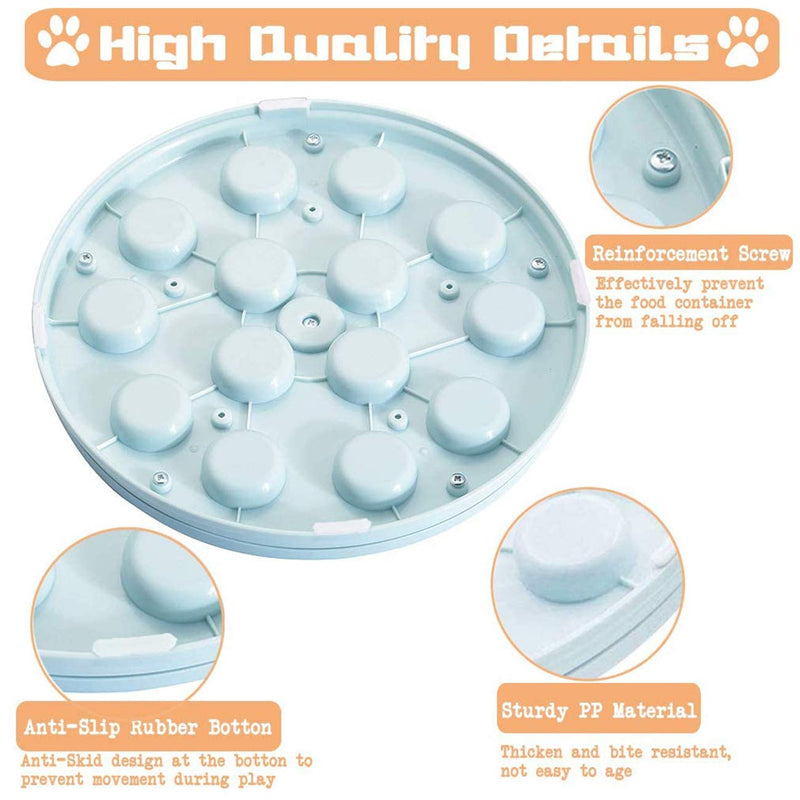 Dog puzzle toy - Slow Feeder - Interactive Training Toy Box - Creative Dog Smart Beginner, Improve Dog's IQ, Non-Slip Slow Feeder for Puppy Dogs Boredom(Blue) Rounded-Blue - PawsPlanet Australia