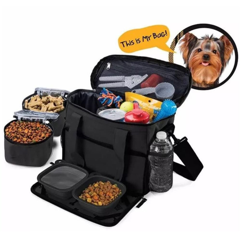 Dog Travel Bag Pet Owner Multi-Use Dog Outdoor Bag Airplane Approved with Locking Safety Zippers, Dog Bags for Traveling for Dogs Or Cats -Perfect Weekend Pet Travel Set - PawsPlanet Australia