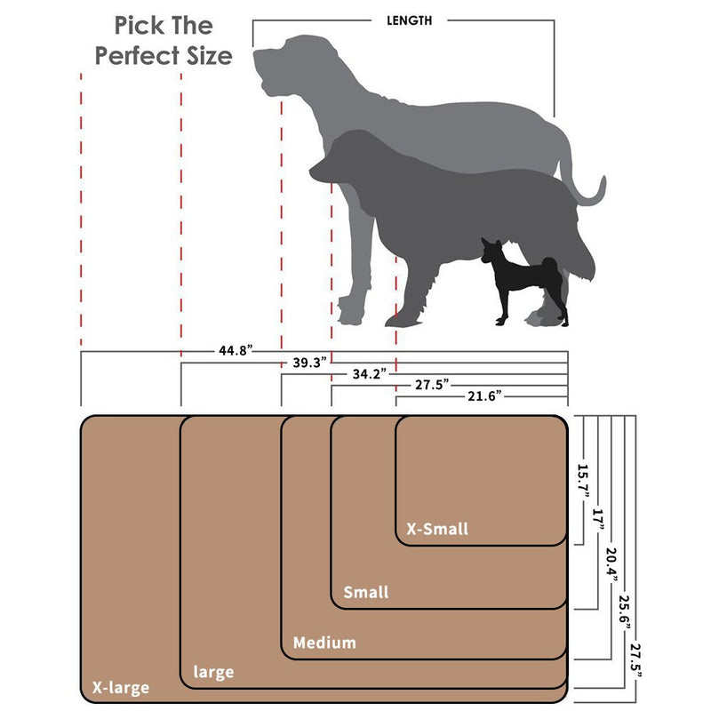 PAWISE Dog Mat for Dog Crate,Super Comfort Dog Crate Pad,Washable Dog Bed / Cat Bed,Dog Beds for Small/Medium/Large Dogs XS(21.6x15.7 inch) - PawsPlanet Australia