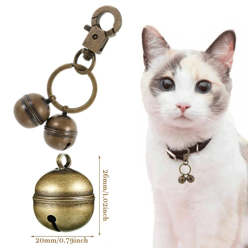 Cat Dog Collar Brass Bells Collar Loud Pair of Cat and Dog Bells Durable Brass Bells for Pets Collar Charm Pendant Bells - PawsPlanet Australia
