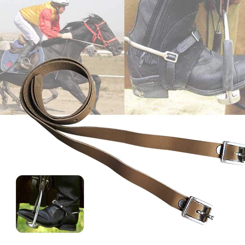 DASNTERED Spur Strap, 2 Pcs PU Leather Horse Riding Straps with Adjustable Buckle, Riding Sports Accessories black - PawsPlanet Australia