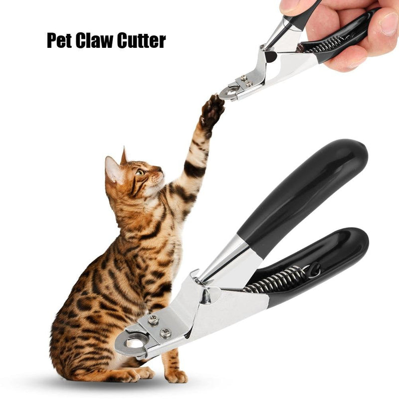 Zerodis Safe Pet Nail Scissors, Pet Dog Cat Dedicated Nail Scissors Toe Claw Clippers Trimmer Cutter Pet Grooming Tool(Black) Black - PawsPlanet Australia