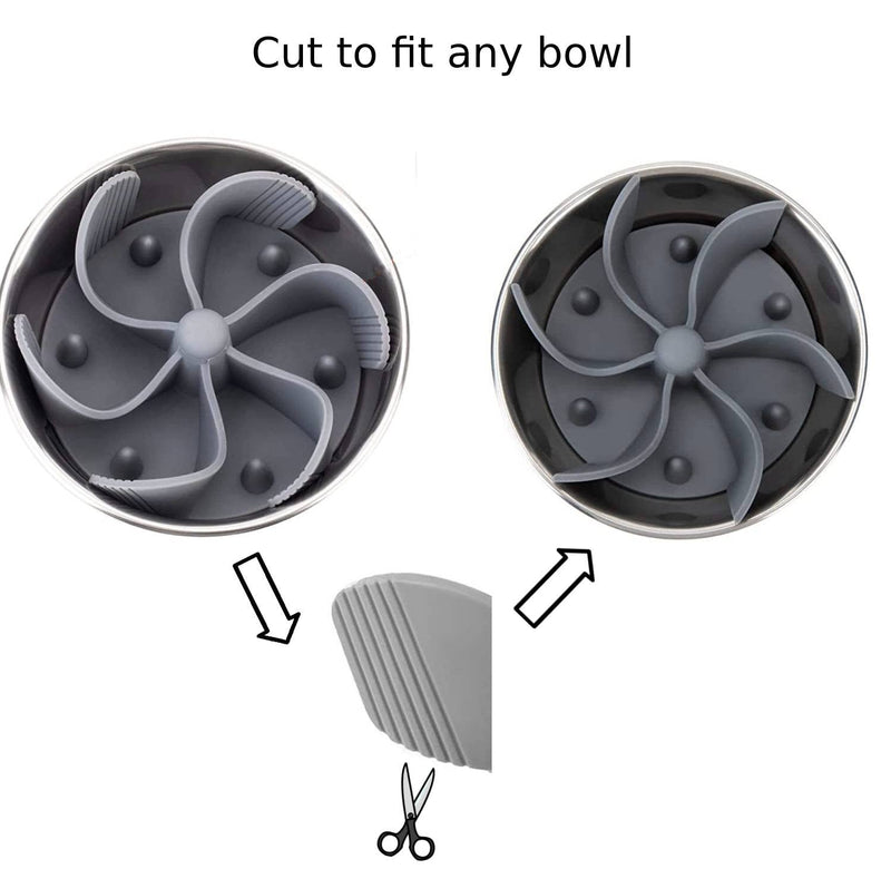 Slow Feeder Dog Bowl Insert with Suction Cups | Slow Eating Dog Bowl Adjustable | for Large and Small Breed Size Dogs | Compatible with All Dog Bowls | Dog Food Puzzle Treat Toy | Prevent Choking - PawsPlanet Australia