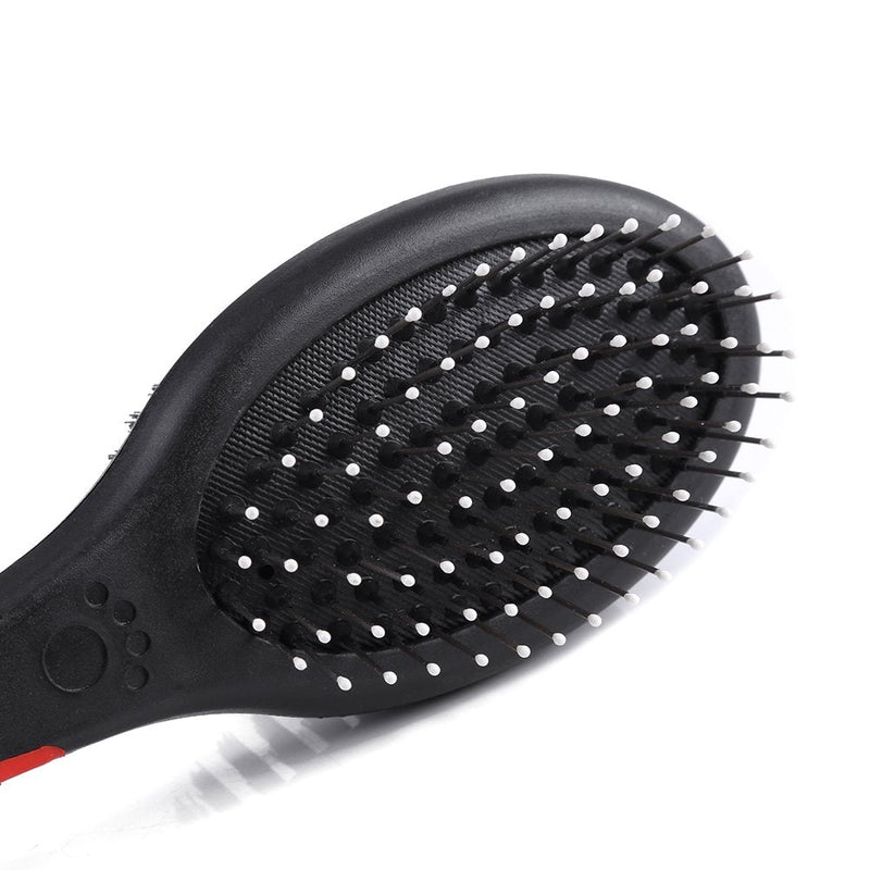 Double-Sided Bristle and Pin Pet Hair Brush Dog Hair Shedding Comb for Grooming & Massaging Dogs Cats(L) L - PawsPlanet Australia