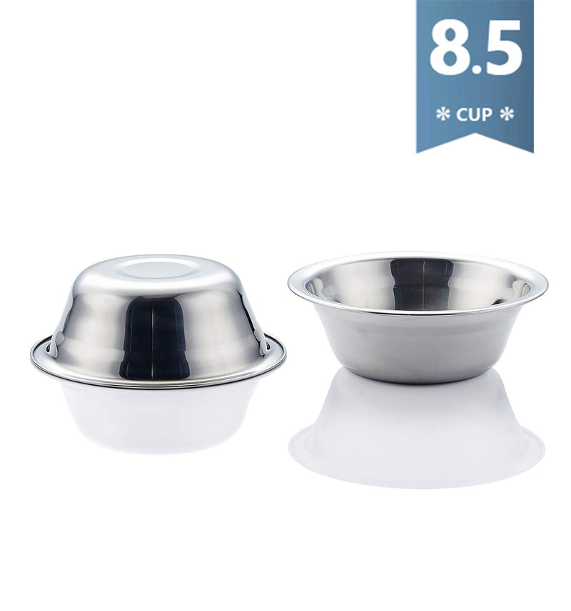 [Australia] - VENTION Diameter 5 2/5-9 2/5 Inches Dog Bowls, Stainless Steel Food Dish, 1.5-8.5 Cups Pet Dishes, Dog Watering Bowls SET OF TWO 8.5 Cup 