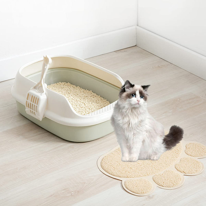 Pet Feeding Mat, Non Slip Waterproof Bowl Mat for Dog and Cat, 30 * 37cm(11.8 * 14.6inch) (Beige) Beige - PawsPlanet Australia