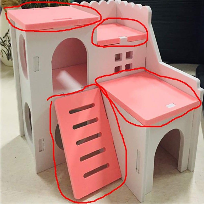 kathson Wooden Hamster House Hideout Hut Rat Hideaway Exercise Toys for for Small Animals Like Dwarf Hamster and Mouse Blue - PawsPlanet Australia