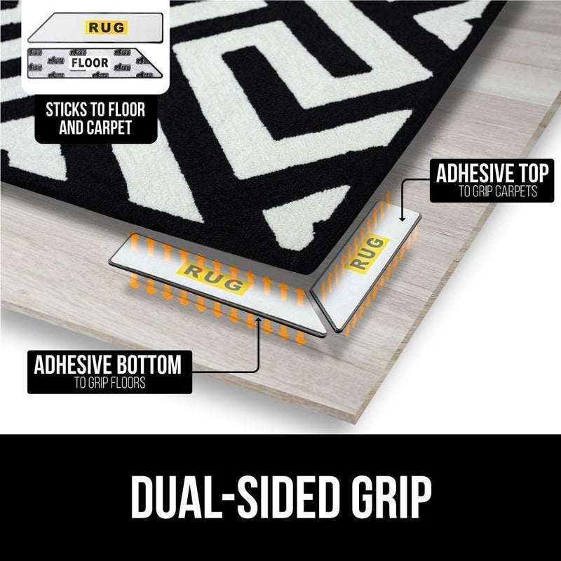 Gorilla Grip Area Rug Pad and Rug Corners, 8 Piece, Rug Pad Size 5x7, Both for Hard Floors, 2 Item Bundle - PawsPlanet Australia