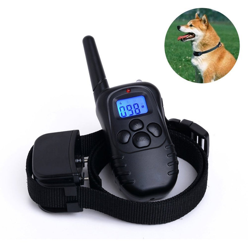 [Australia] - SmartEraWaterproof Rechargeable LCD Display Static Virbration Control Dog Anti Bark Training Collar for One Dog with 100lv 