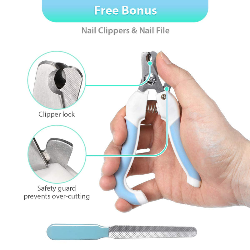 [Australia] - FOCUSPET Dog Nail Grinder, Pet Nail Grinder Trimmer for Small Medium Large Dogs&Cats Electric Nail Grinder 3 Sanding Ports Shaping Smoothing Portable & Rechargeable with Nail Clippers Nail File 