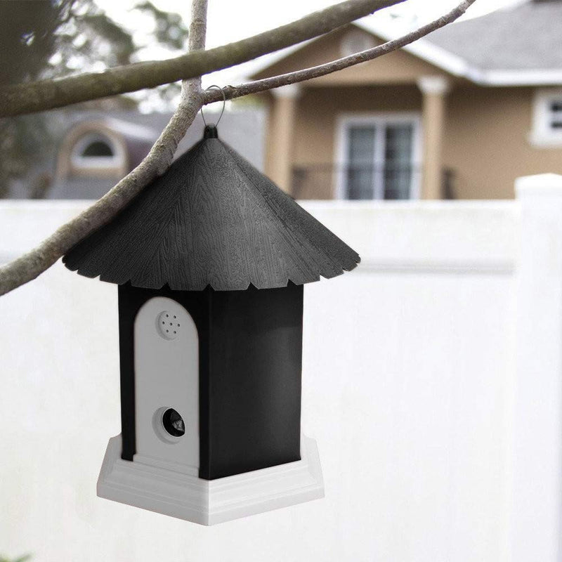 [Australia] - Zoohao Anti Barking Device, Waterproof Outdoor Ultrasonic Stopping Barking, Sonic Bark Deterrents, Dog Bark Controller in Birdhouse Shape (Black) Black 