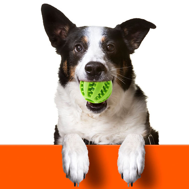 ZDNT 2 pieces dog toy ball, dog ball with dental care, natural rubber dental care ball, puppy intelligence ball, small dog ball, chew toy dog ball for small dogs for teeth cleaning, chewing, training - PawsPlanet Australia