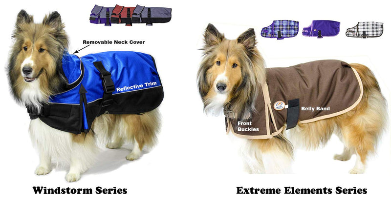 DERBY ORIGINALS HORSE-TOUGH 1200D WATERPROOF RIPSTOP NYLON WINTER DOG COAT WITH TWO YEAR WARRANTY Chocolate 22" - PawsPlanet Australia