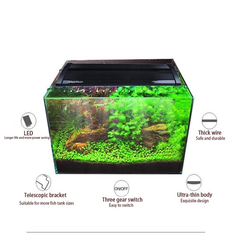 ROGBLIN LED Aquarium Light Full Spectrum, Full Spectrum LED Fish Tank Light for Freshwater Plants, 6 Watts (12 - 18 in) 12 - 18 in - PawsPlanet Australia