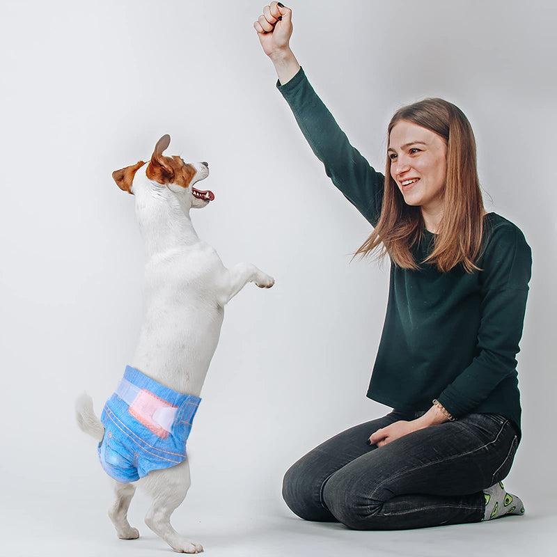 Pet Soft Doggie Diapers Female - Disposable Dog Diapers for Girl Puppy Dogs Cats XS - PawsPlanet Australia