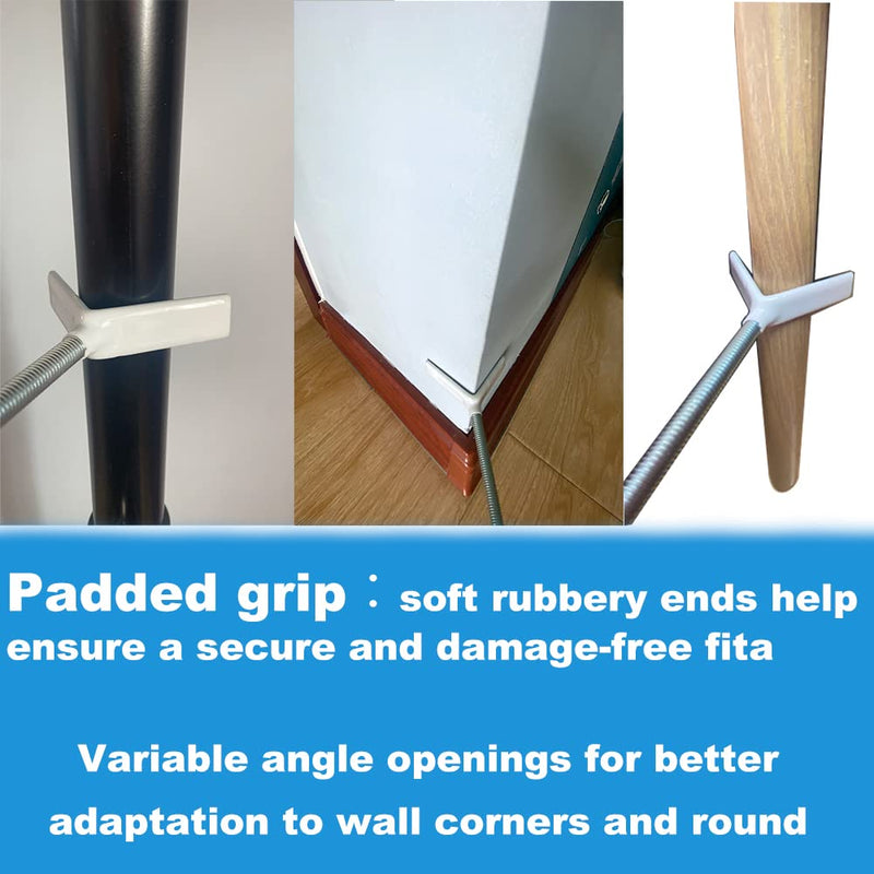 2Pcs Baby Gate Extra Long Y Spindle Rod for Stair Banister Adapter, M8 (8mm) Replacement Bolt Part for Baby & Pet Pressure Mounted Safety Gates, Baby Tension Gate Extender (White) Ivory - PawsPlanet Australia