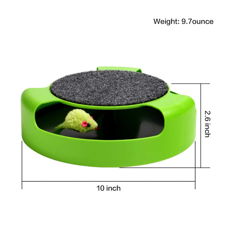 homewinner Upgraded Catch The Mouse Toy, Interactive Cat Toy with Replaceable Rotating Mice and Scratch Pad Cat Catch The Rotating Mouse Plush Moving Toy for Cat Kitten Play Fun Exercise HW-P-C006N - PawsPlanet Australia