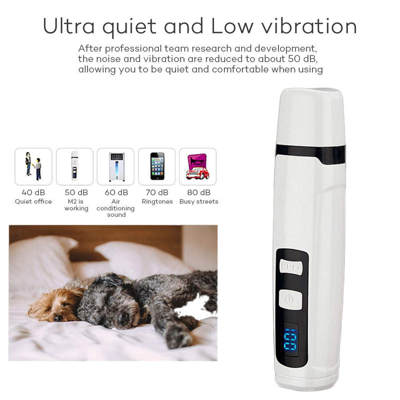 Huije Dog Nail Grinders, Electric Rechargeable Pet Nail Grinder, Nail Grinder Trimmer With 2 Speeds for Small Medium Large Dogs and Cats (USB Charging) Power Display Low Noise - PawsPlanet Australia