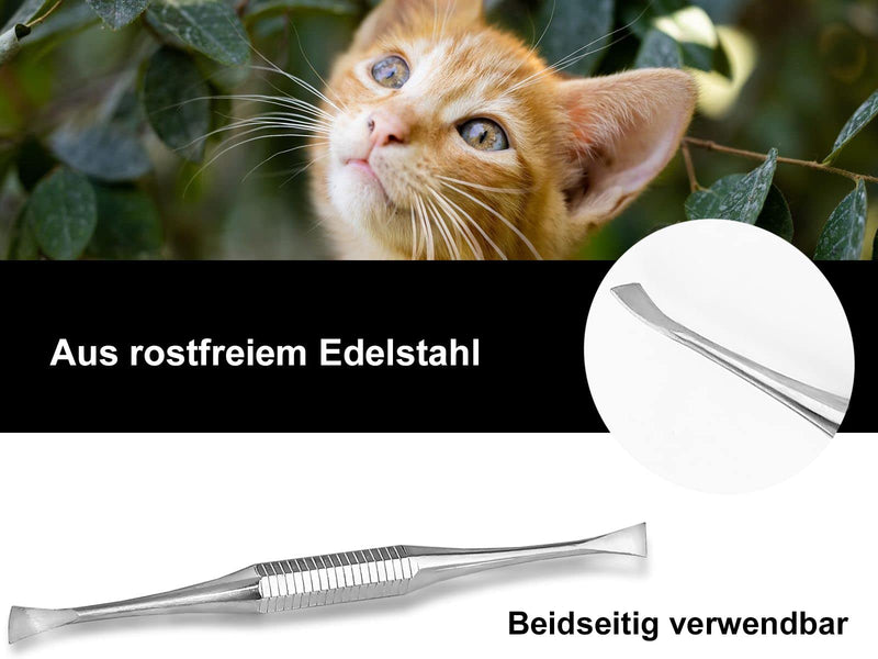Dog Mini Tartar Scraper with Protective Case Ideal for Travel Pet Dental Care Tooth Cleaner for Animals Toothbrush Alternative Made of Stainless Steel - PawsPlanet Australia