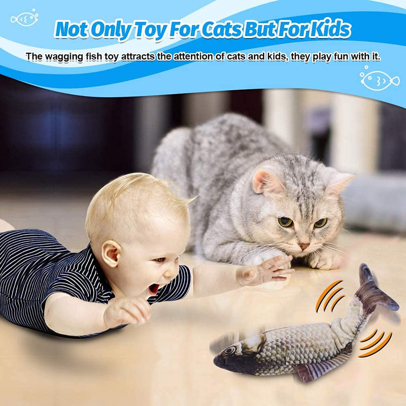 sococo Catnip Cat Toys, Simulation Plush Interactive Fish Play Toy Doll Cushion Pillow Chew Catnip Cat Toy Crinkle Toys for Cat Kitty Kitten (20cm) 20cm - PawsPlanet Australia