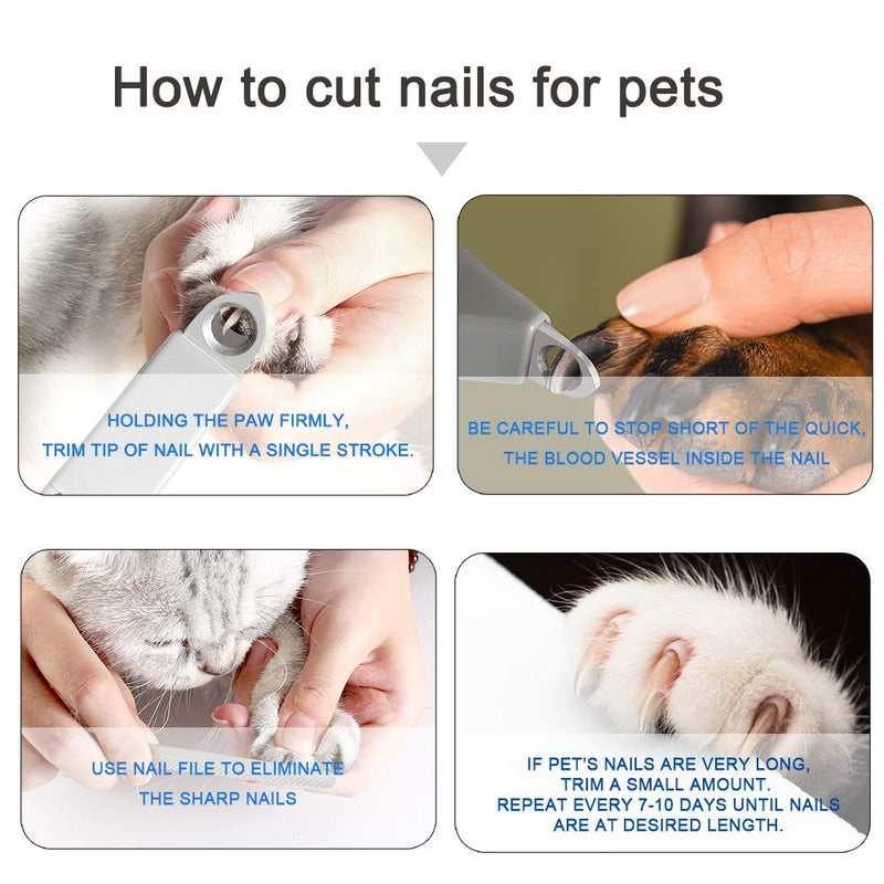 [Australia] - Dog Nails Clippers and Trimmer-Professional Pet Grooming Tool,Razor Sharp Blades,Safety Guard to Avoid Overcutting,Free Nail File Blue 