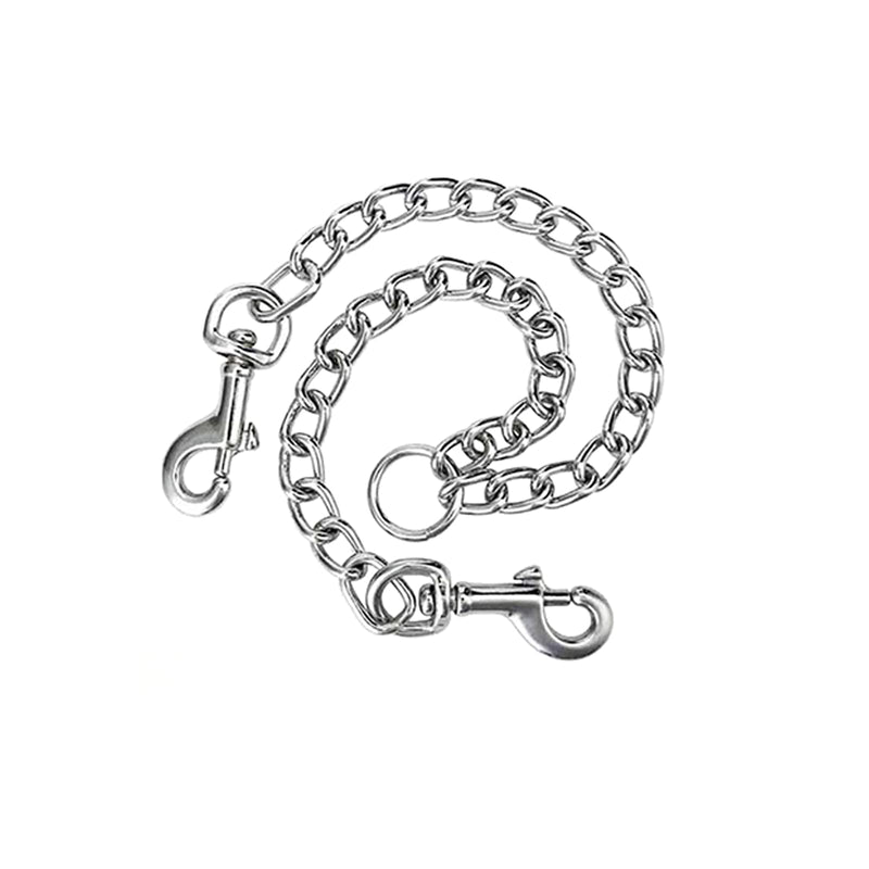 LERTREEUK Double Dog Lead Stainless Steel 2 Way Chain Double Dog Clutch Double Lead (70cm) 70cm - PawsPlanet Australia