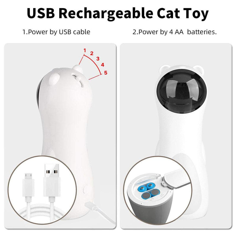 Cat Laser Toy Automatic, Interactive Cat Toy for Indoor Cats, Kitten ,Dogs, USB Charging/ Battery Powered , 5 Adjustable Cat Laser Modes - PawsPlanet Australia