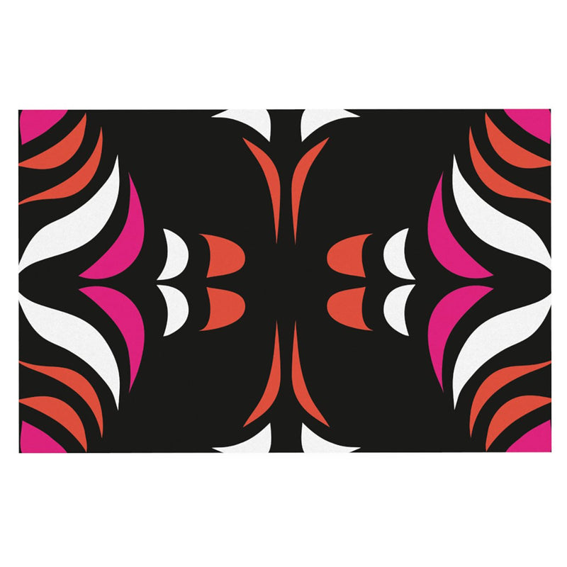 [Australia] - KESS InHouse Miranda MOL Magenta Orange Hawaiian Retro Feeding Mat for Pet Bowl, 24 by 15-Inch 