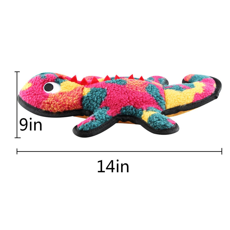 IFOYO Squeak Dog Toys, Durable Camouflage Dinosaur Plush Squeak Toy for Large/Small Dogs - PawsPlanet Australia