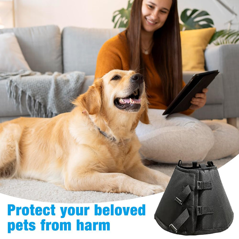 XEERUN Dog Neck Brace, Soft Comfortable Leak Protection Dog Conical Neck Brace Protective Collar Dog for Medium to Large Dogs, Postoperative Recovery Prevent Licking and Biting (L) - PawsPlanet Australia