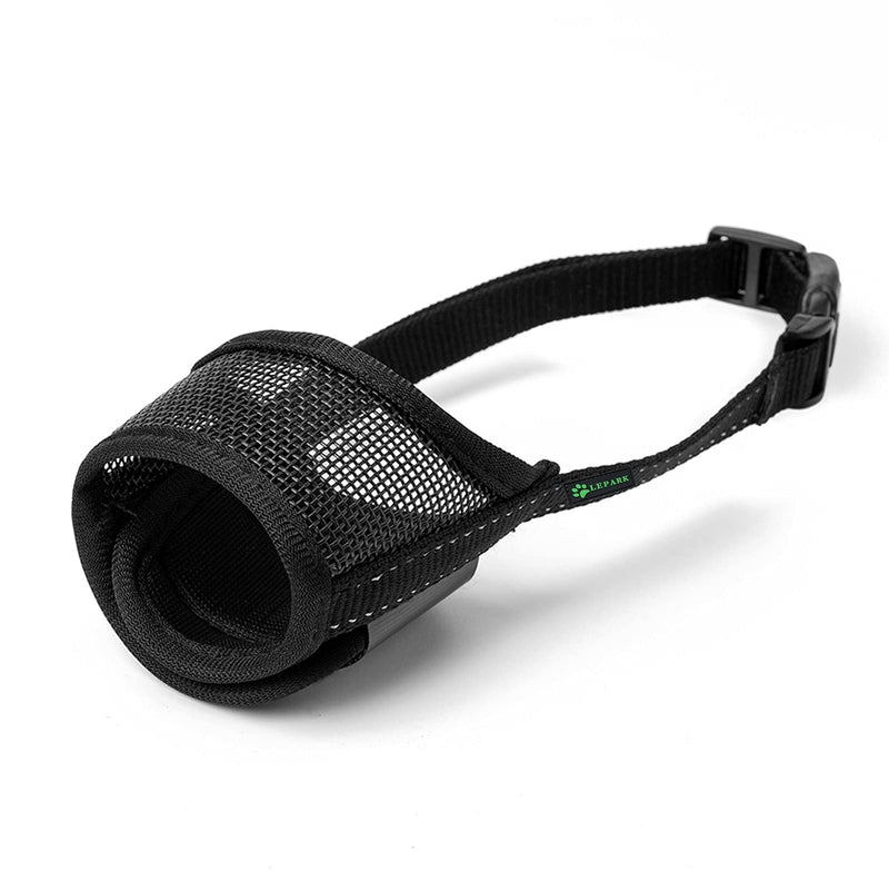 ILEPARK Mesh Dog Muzzle with Reflective Strap for Small Medium Large Dogs, Anti-Biting Barking and Chewing?XS, Black XS - PawsPlanet Australia