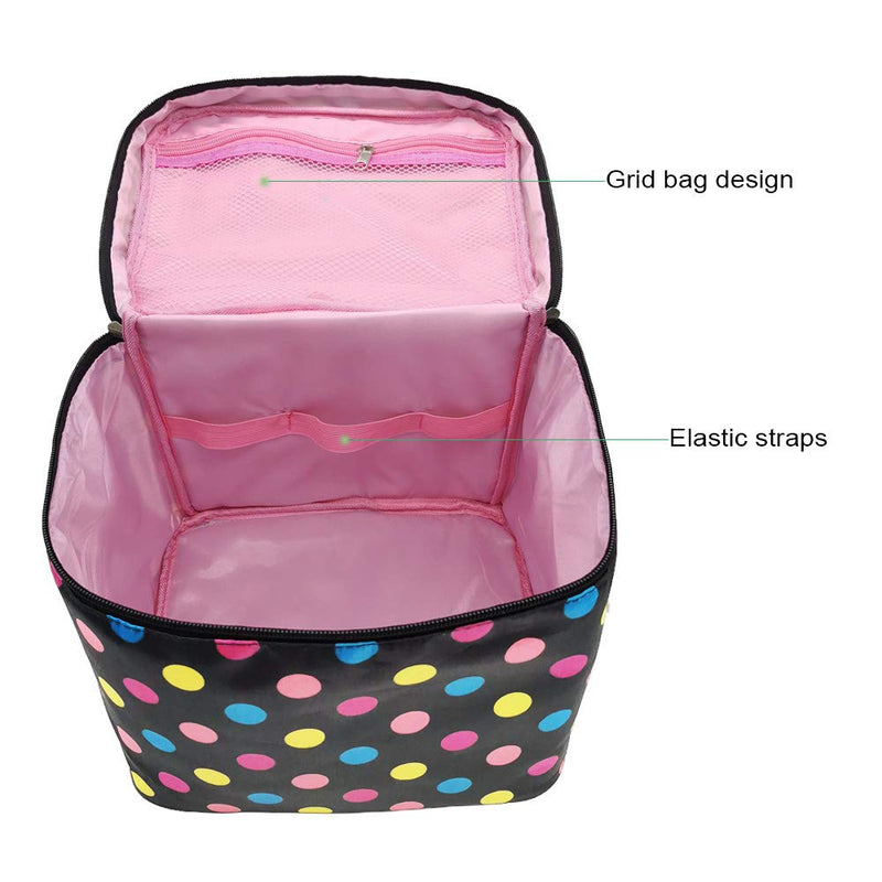 Large Make Up Bag,Make Up Case Large Travel Cosmetic Bags Makeup Bag with Brush Holder Multifunction Case Toiletry Bags with Handle for Women Girls - PawsPlanet Australia