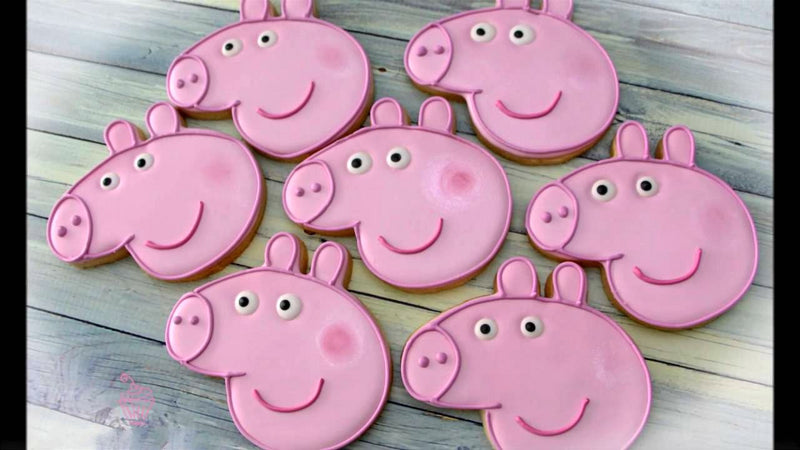 YUHAO Pepp Pig Cookie Cutters Set for Kids - 8 PCS - Pepp Pig, George Pig, Daddy Pig, Mummy Pig, Pig Head, Sun, Umbrella and Message Board - Stainless Steel - PawsPlanet Australia