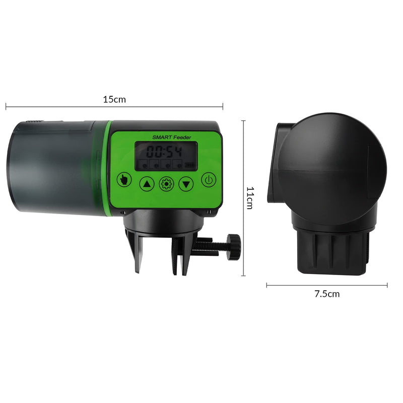 Aedcbaide Automatic Fish Feeder with Large Capacity, Auto Fish Feeder with Super Mute,Simple Fish Feeder,Food Timer Dispenser for Fish Tank and Vacation,Dispenser Feeder - PawsPlanet Australia