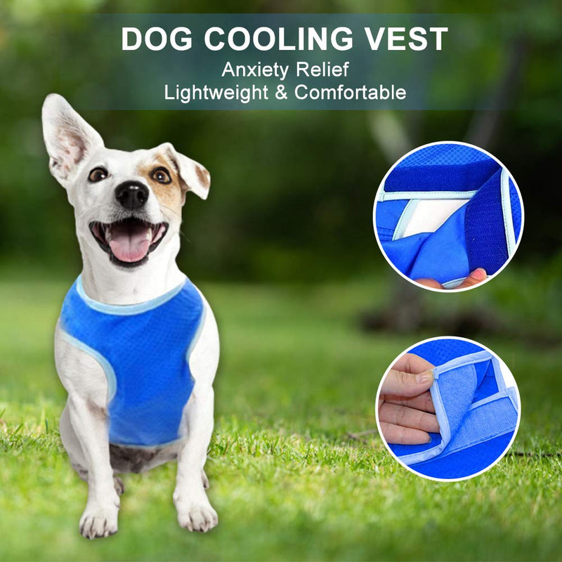 Dog Cooling Vest, Dog Cooling Jacket, Dog Cooling Coat, Multi-Layer Cooling Jacket for Dogs, Dog Ice-cooling Harness Coats, Pet Cooler Vest with Magic Tape for Puppies Dogs,Breathable Mesh Ice Vest - PawsPlanet Australia