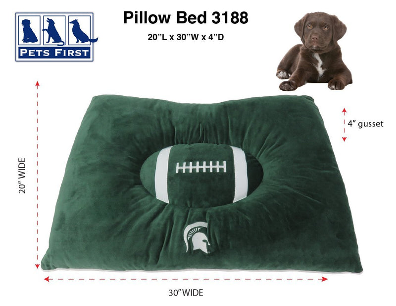 [Australia] - Pets First Collegiate Pet Accessories, Dog Bed, Michigan State Spartans, 30 x 20 x 4 inches 