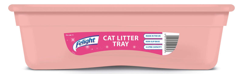 Felight | Cat Litter Tray, Easy to Clean & Suitable for Kittens | Non-Slip Base, Made in the UK | Assorted Colours ( 4 Litre Capacity) - PawsPlanet Australia