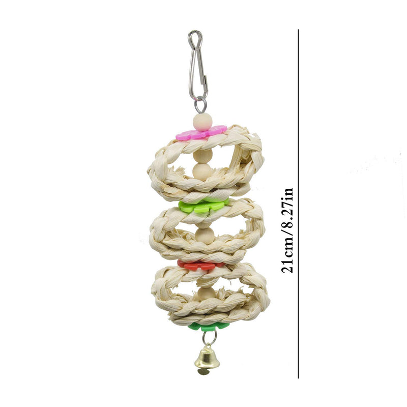 [Australia] - Aniiche Bird Parrot Toys,7 pcs Set Bird Swing Chewing Toy,Natural Wood Bird Swing Hanging Toy for Small Parakeets, Cockatiel,Finches,Budgie,Macaws, Parrots, Love Birds 