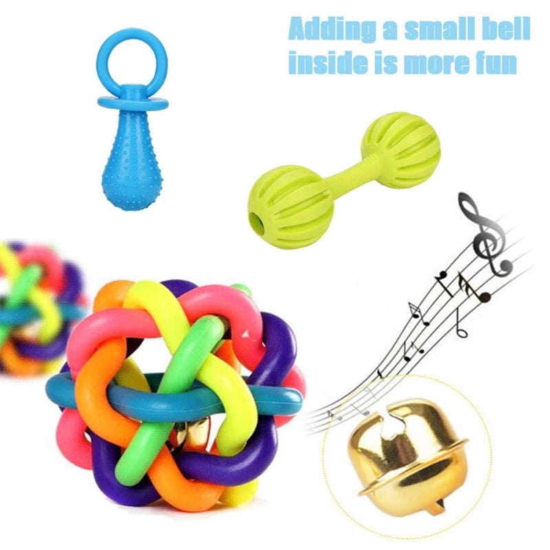 LONTG 10 Pcs Dog Puppy Chew Toys Rope Dog Toy Puppy Toy Set Ball Rope and Chew Squeaky Toys Puppy Teething Training Toys Durable Dog Interactive Toys Gift Set for Small Medium Dogs Puppies Package 1 - PawsPlanet Australia